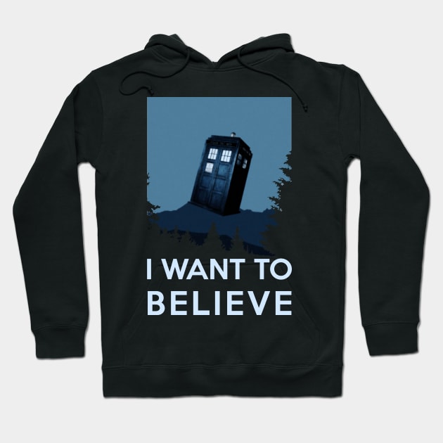 I want to believe - dreams of time travel, Tardis Hoodie by Quentin1984